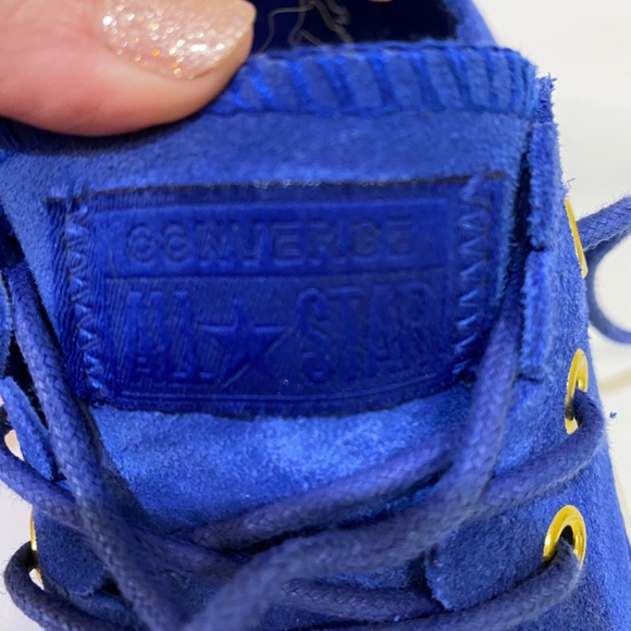 Converse Blue Scalloped Suede Women's Size 7.5 Chuck Taylor Ox Sneakers - Picture 7 of 12